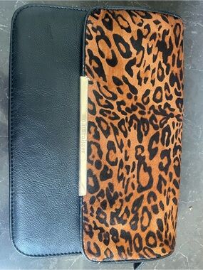 Naturalizer Leopard Print Clutch in Black and Brown